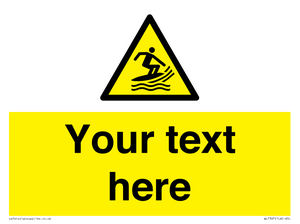 Custom Warning surf craft area